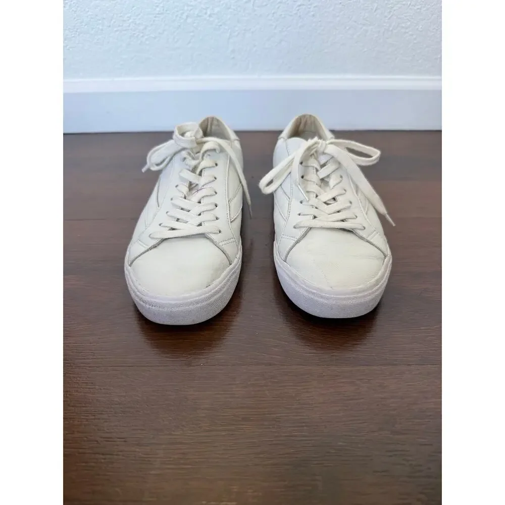 Madewell Sidewalk Low Sneakers White Leather W8 M6.5 Casual Minimalist Preppy